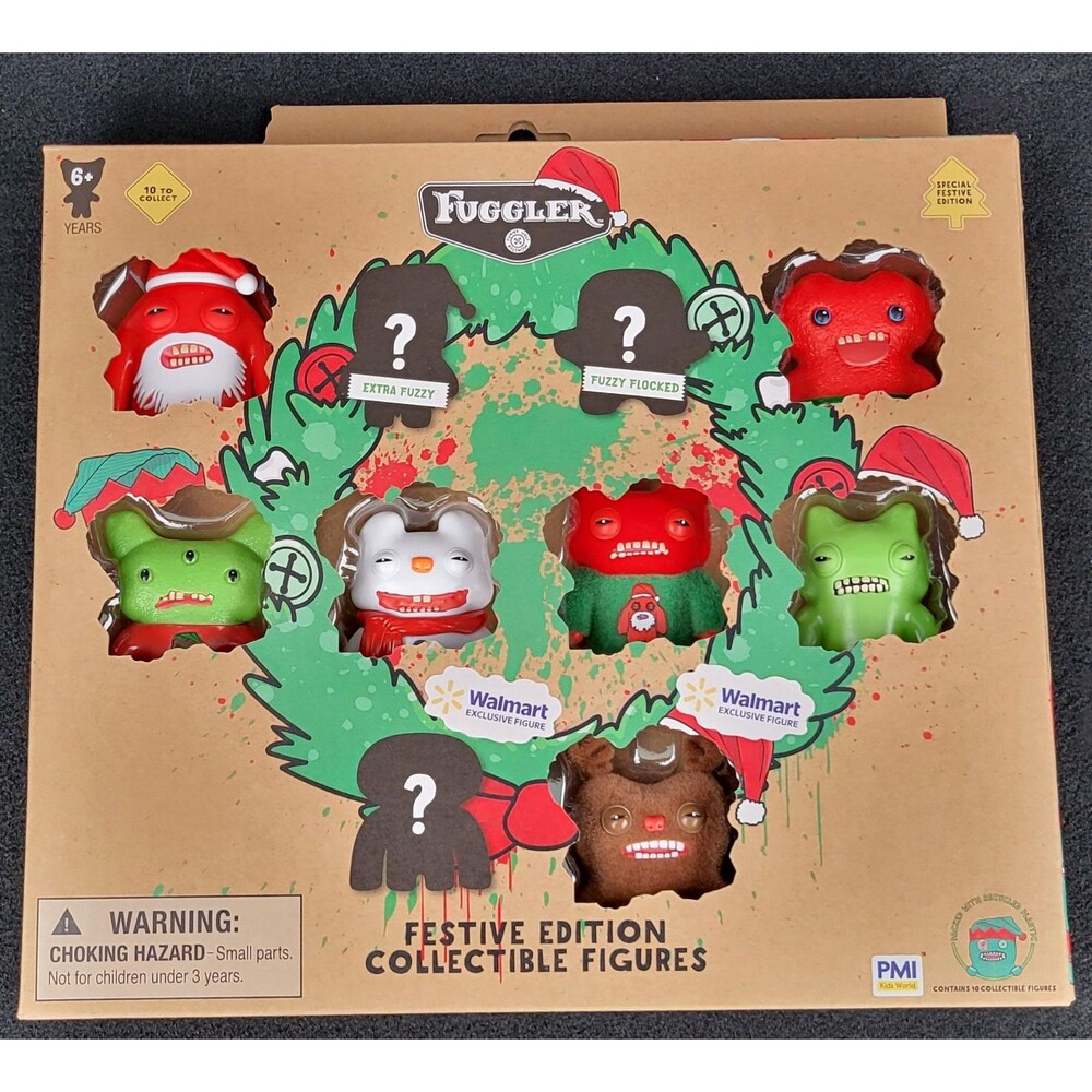 Fuggler Festive Edition Christmas Collectible Figures 10-Pack Walmart Exclusive